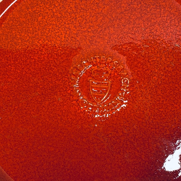 Waechtersbach China Red White HEART 8 7/8" Round Vegetable Serving Bowl **READ** - Picture 7 of 10